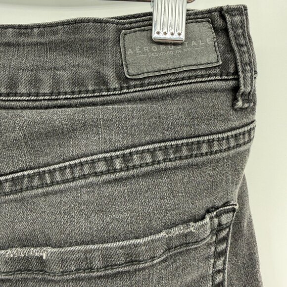 Aeropostale Women’s Black Denim High Rise Shorty Shorts Sz 8 Distressed Cutoffs - Picture 6 of 13